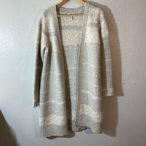Sundance Gray and Cream Striped Cardigan
